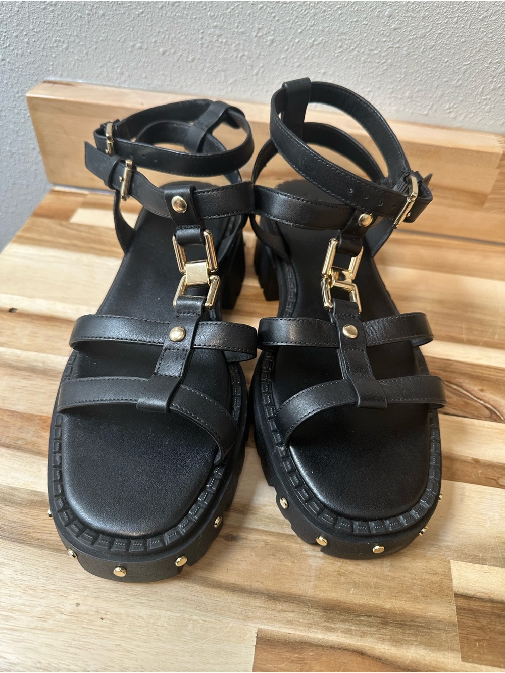 ASOS Forrest  Chunky-Strap Leather Sandals  new sz9 - Picture 10 of 13